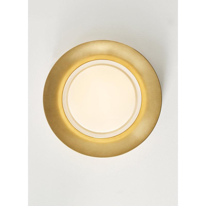 Hilo 1 - Light LED Flush Mount, Natural Brass