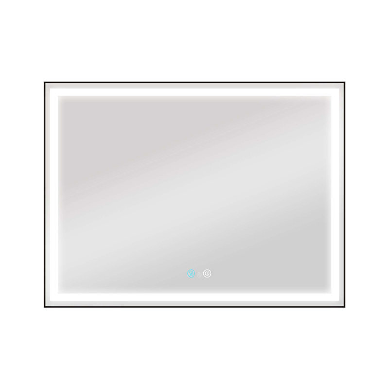 Miroir mural Jonaid, 35,5 po x 47,5 po, Or, Rectangle