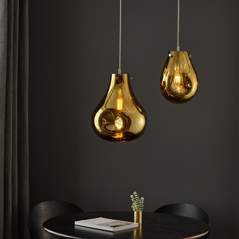 Beni 1 - Light Chrome Sphere Pendant, Gold