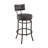 Ewura Swivel Armless Counter/Barstool in Metal with Faux Leather-1989085882-1989085881