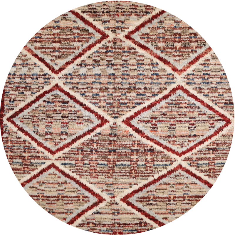 Tapis brun/gris zone contemporaine, Rond 8 pi
