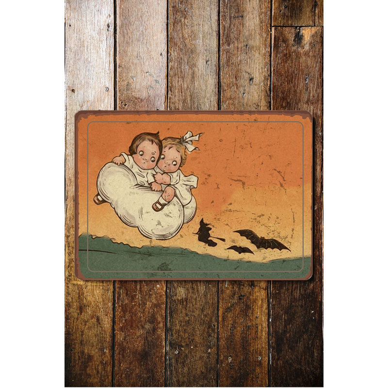 Handmade Wall Decor on Metal, 15cm H x 20cm W