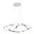 4-Light Dimmable Chrome LED Chandelier With White Acrylic Diffusers-1172251054