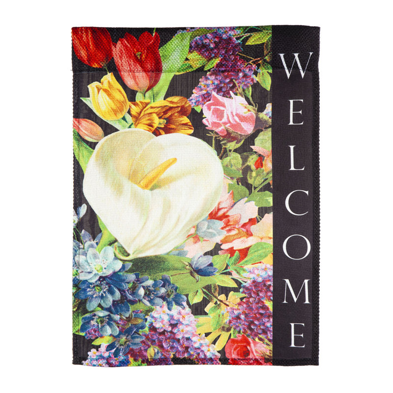 Drapeau de maison en polyester 44 x 28 po Aaruhi