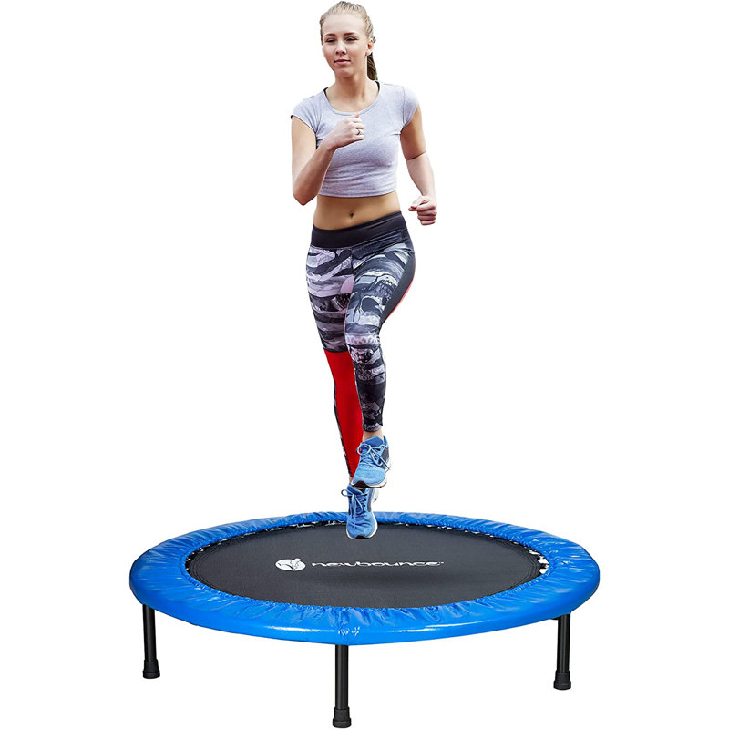 Blue Round Mini Trampoline for Kids and Adults