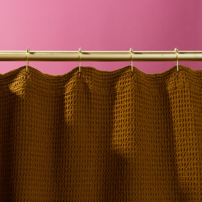 Simple Cotton Shower Curtain, Bronze