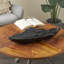 Plateau abstrait en bois de teck Cole and Grey