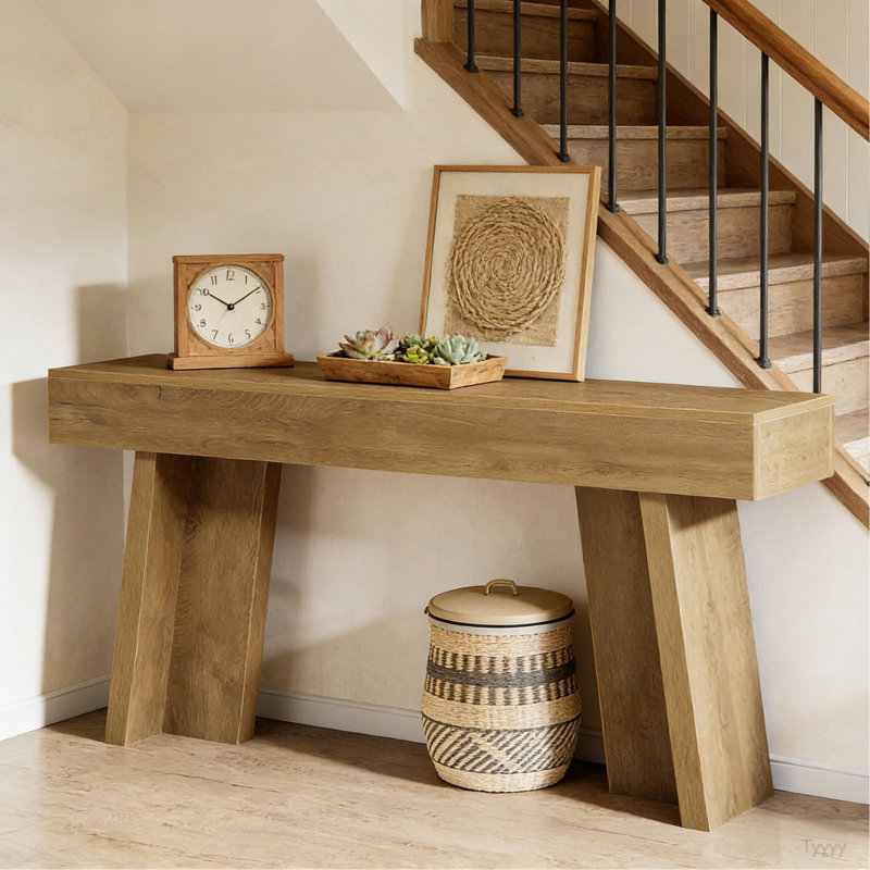 Table d'entrée de style champêtre, console, table de vestibule, table de canapé