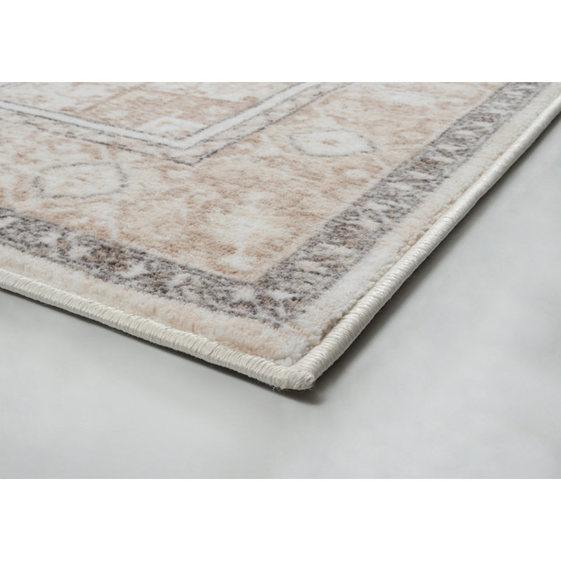 Cloyed Oriental Machine -made Area Rug, Beige, Rectangular 140 x 200cm