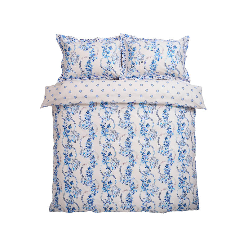 ROAD FLORAL, Double Duvet Cover Set + 2 Standard Pillowcases