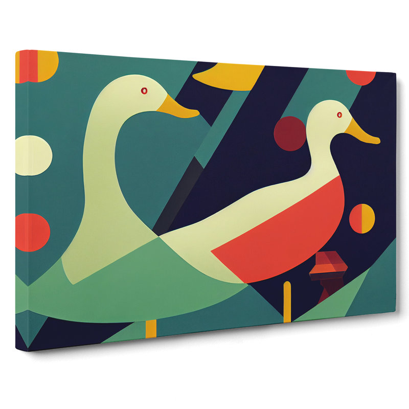 Ducks Abstract Vol.2 - Wrapped Canvas, 40cm H x 60cm W x 3cm D