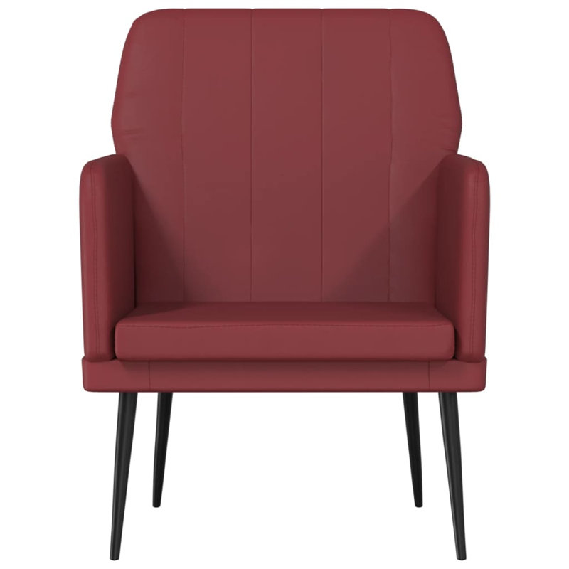 Upholstered Accent Chair, Wine Red