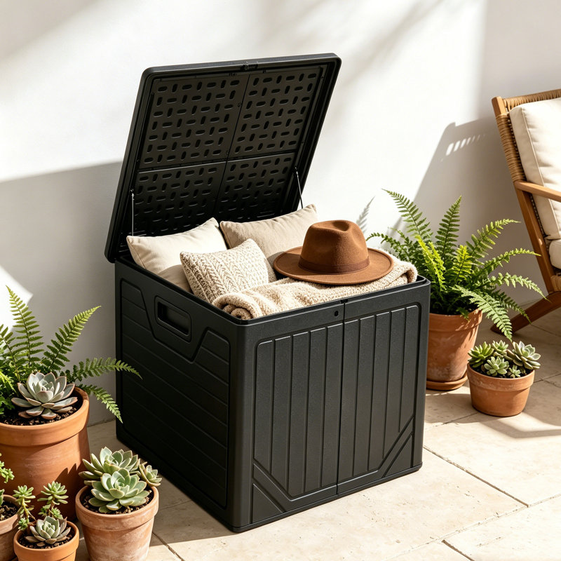 Balconera 150 Gallon Resin Double‑Wall Outdoor Deck Box