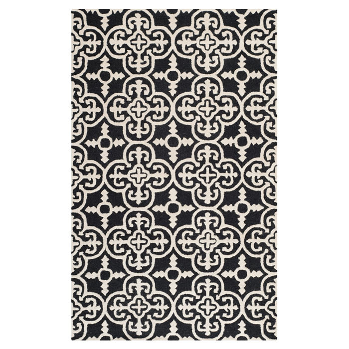 Tapis géométrique en laine touffeté à la main Brunswick, Rectangle 2 pi x 3 pi