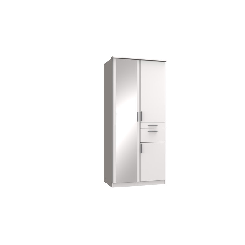 Bengt Solid + Manufactured Wood Wardrobe, Matt White