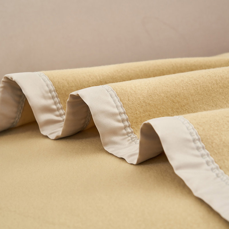 PFB20210529 Plain Weave / Muslin Throw Blanket, King, Pale Khaki
