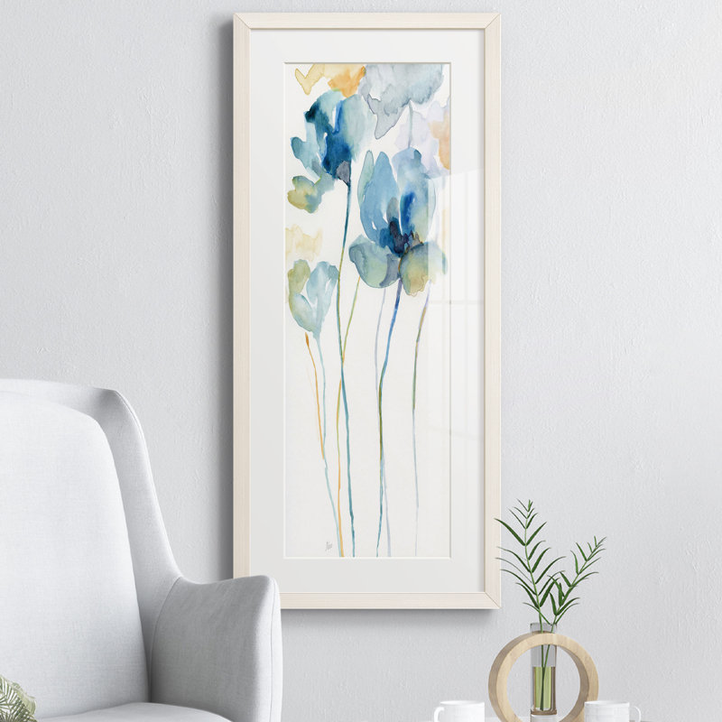 Peinture sur papier encadrée, Blanc