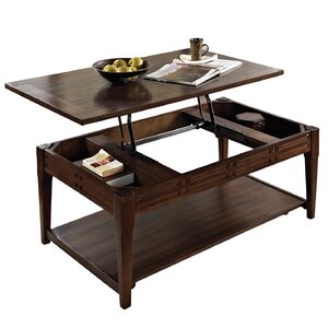 Armsted Lift Top 4 Legs Coffee Table with Storage Overall 19'' H X 48'' L X 30'' W brown 