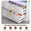 Vitrine 67 po à 4 niveaux avec 2 tiroirs et éclairage RVB 67 po-1886847951