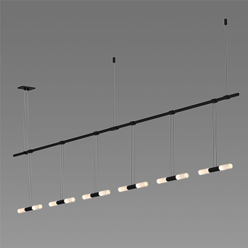 Suspenders 12 - Light Dimmable LED Cylinder Chandelier