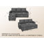 3 Seater Linen Blend Sofa Bed-84027641