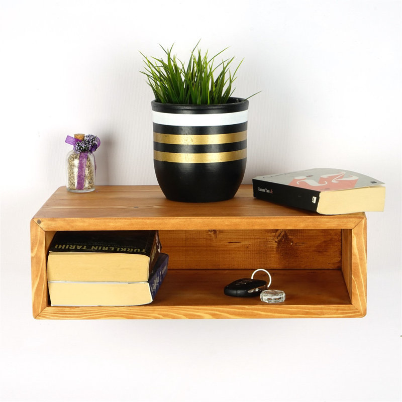 2 Piece Solid Wood Accent Shelf