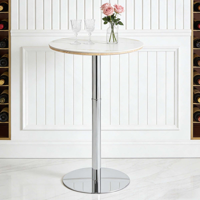 Ensemble de table de bar 3 pièces Modern, Silver, Noir / argenté