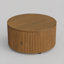 Table basse cylindrique ronde à roulettes avec roulettes et deux tiroirs de rangement cachés