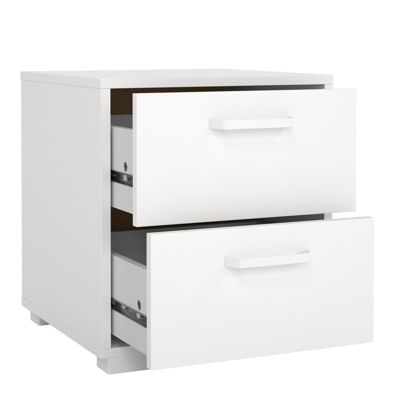 Sumehra 40.2cm W Manufactured Wood Bedside Table, White
