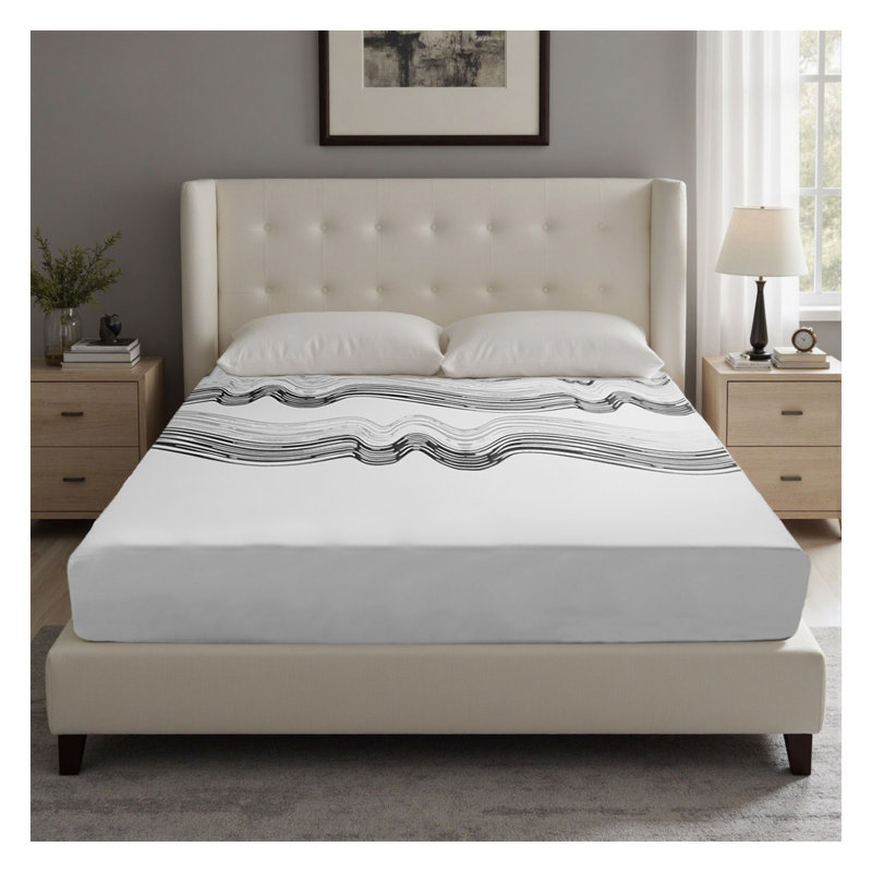 Matelas en mousse pour lit très grand de 12 pouces - fabriqué au Japon avec un tissu respirant rafraîchissant, un support à rebond élevé et des matériaux écologiques pour les chambres modernes