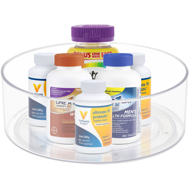 Sorbus 2 Pack Clear Lazy Susan Organizer