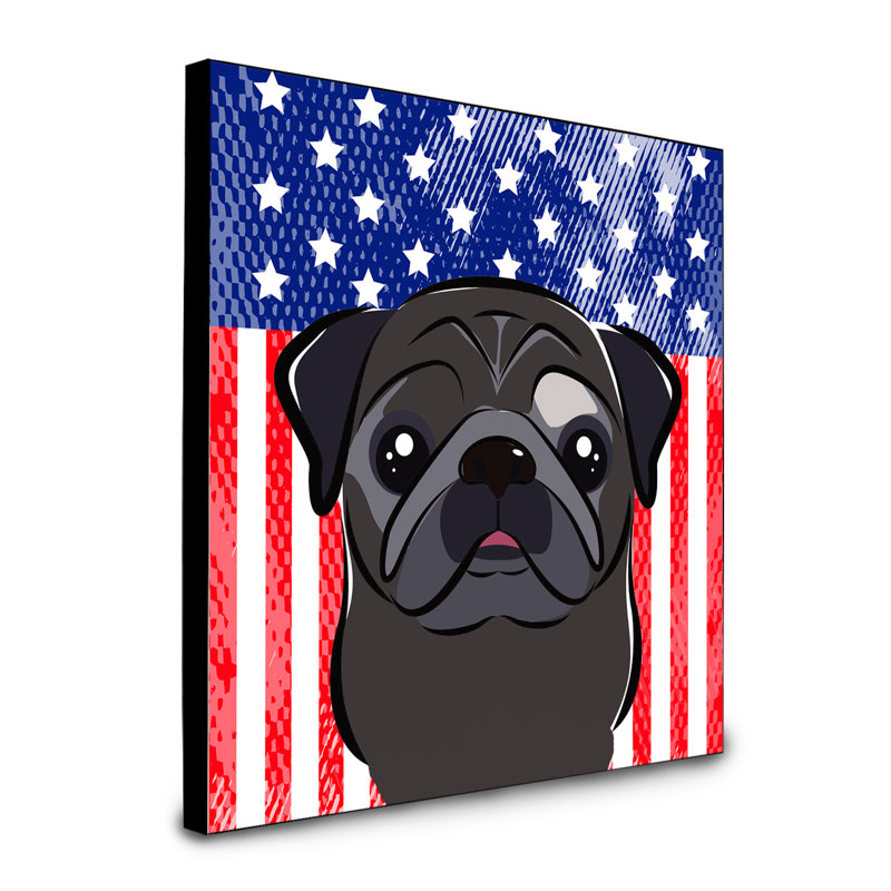 « american flag », art encadré Macomb, Carlin gris