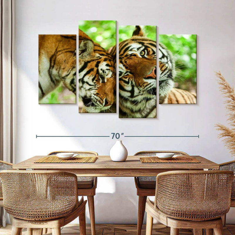 Brampt Loving Tigers, 42" H x 68" W
