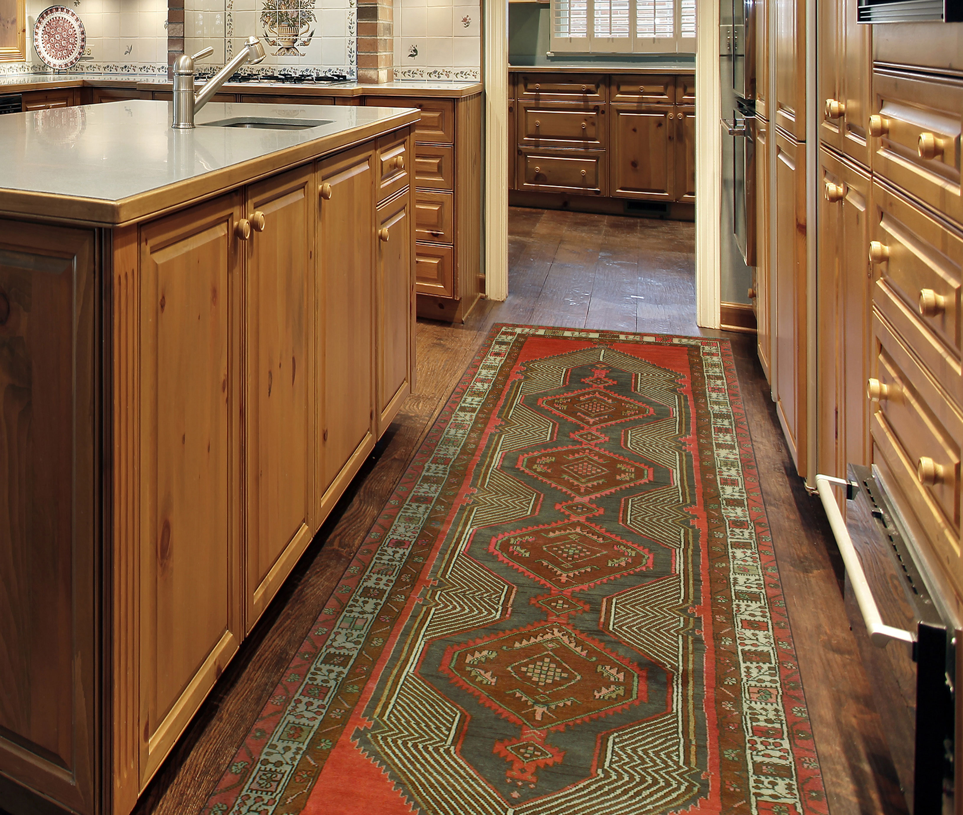 Isabelline Fine Vintage Distressed Ceylan Rust Runner | Wayfair