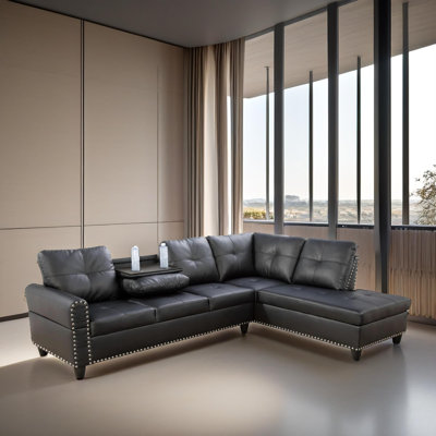 Ensemble de canapé modulaire en similicuir 2 pièces Modo