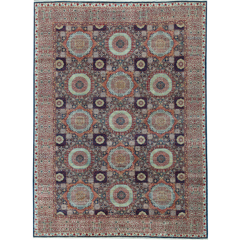 Tapis brun de haute qualité noué à la main