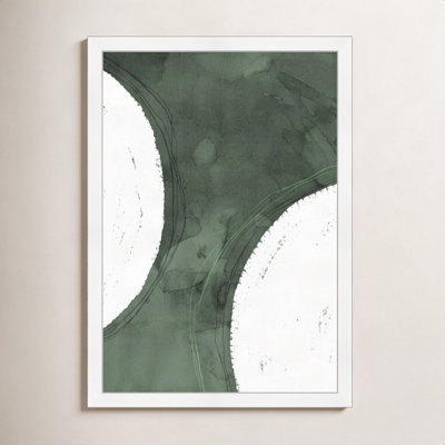 Green Moon Painting by Oliver Gal