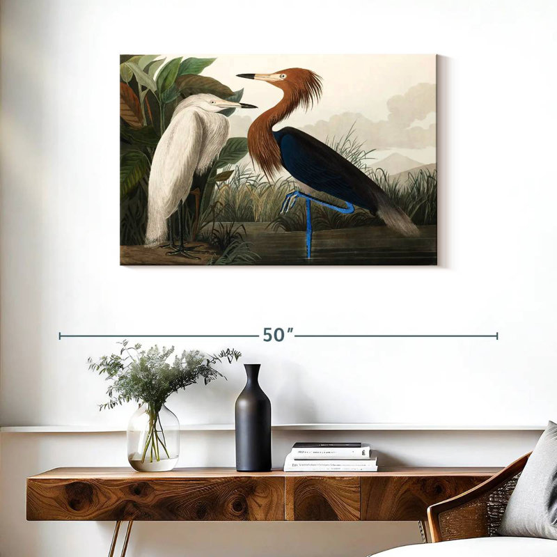 Brampt Purple Heron, 24" H x 36" W