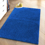 Tapis bleu uni uni Dante