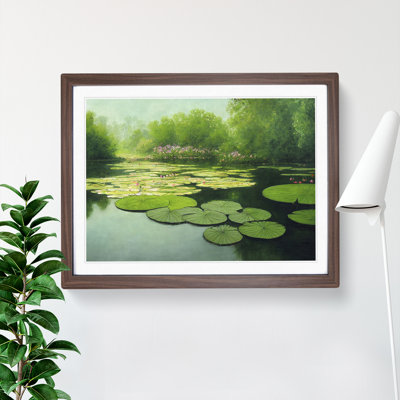 Compelling Water Lily Pond - Framed Print