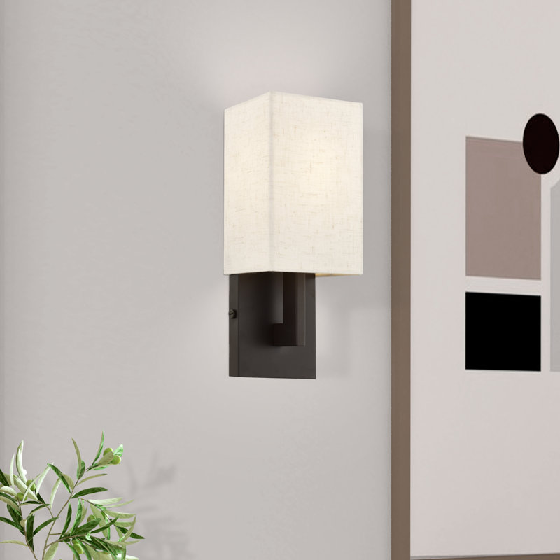 Flaire Flush Mounted Sconce, English Bronze, 12.25" H x 12" W x 36" D