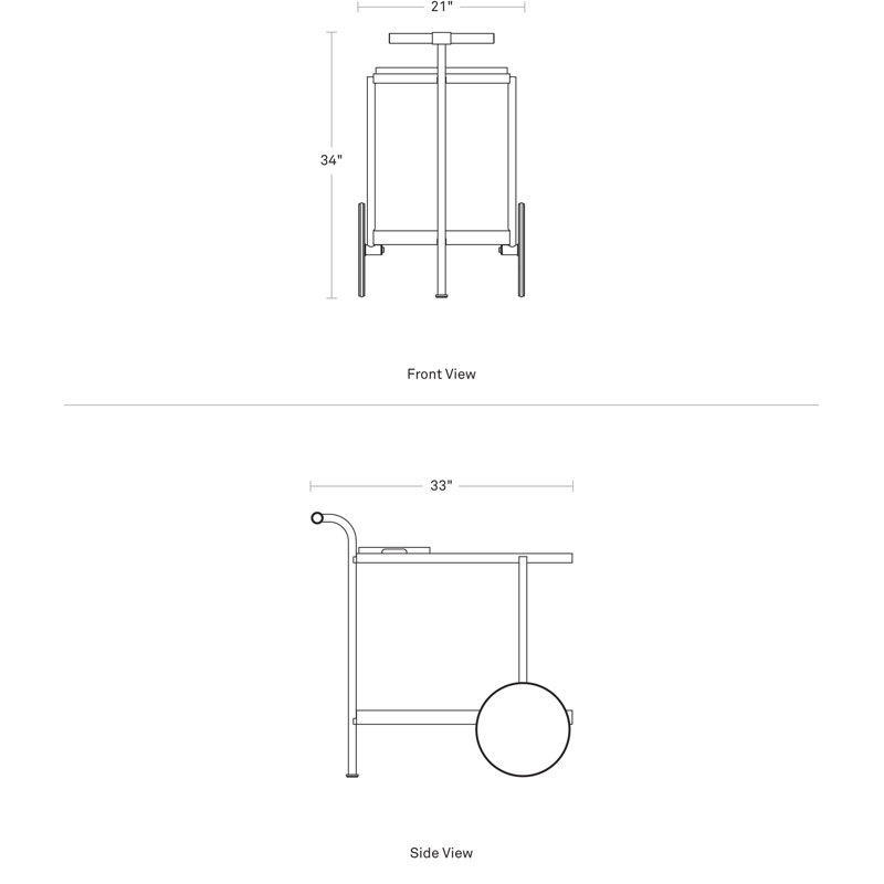 Longday Bar Cart, Carbon