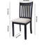 Chaises de salle à manger brunes, en bois, sièges rembourrés, de 2, dossier peint de style moderne 2, coussin confortable