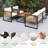 4-Piece Patio Conversation Set with Weather-Resistant Polyester Cushions for Backyard, Deck & Poolside Relaxation-1202086074