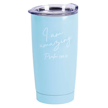 Mr. Coffee 12.5 Ounce Stainless Steel Insulated Thermal Travel Mug in Blue