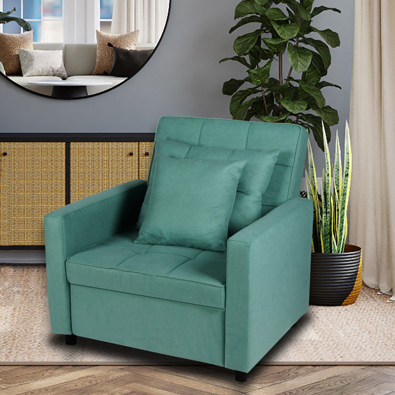 Ottovile Upholstered Accent Chair, Green Cotton Blend