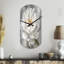 Pivoine blanche blanche artistique - pivoines asymétriques, horloge murale-105567263