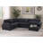4 Piece Upholstered Corduroy  U-Shape Sectional Sleeper Sofa Bed(Pull Out Style) With Storage Space