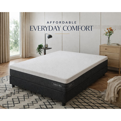 Grand matelas hybride mi-ferme de 8 po avec support à ressorts ensachés de 5 po Dream Box Lite, mousse CertiPUR-US et tissu tricot respirant pour un confort rafraîchissant