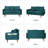  56" Wide Velvet Round Arm Loveseat, Featuring Side Storage Pockets and a Small Square Throw Pillow-1817829834